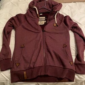 Naketano maroon zip up